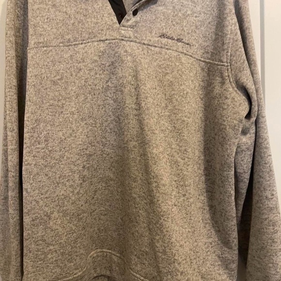 Eddie Bauer Men's Heather Gray Crewneck Sweater - Picture 2 of 6